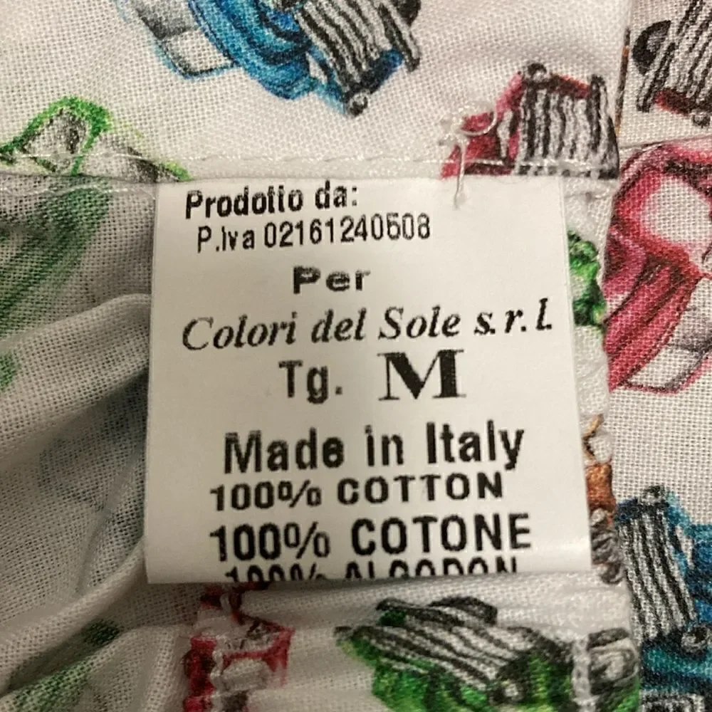 Colori Del Sole NWOT Mens Cotton Boxer Shorts Underwear. Size M. Truck Motif.
